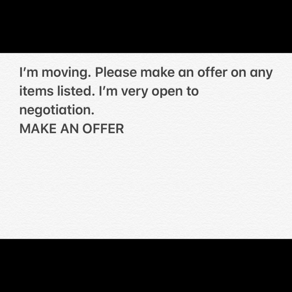 Moving sale